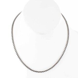 Claudia Agudelo 16" Ext. 2" Silvertone Chain Lobster Clasp Necklace